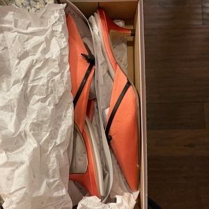 Charles & Keith Satin Shoes (more pink than orange